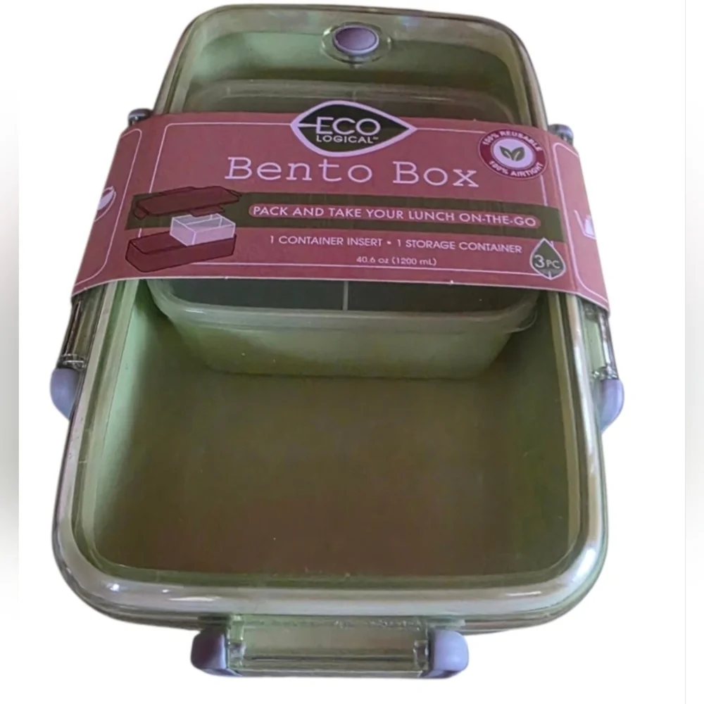 NEW ECOlogical Benton Box Lunch Box Snack Box. BPA free. Dishwasher safe.